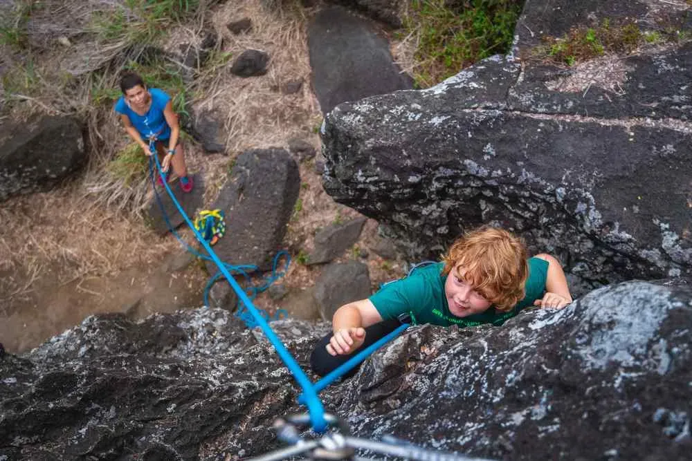 Initiation escalade à L'Étang-Salé